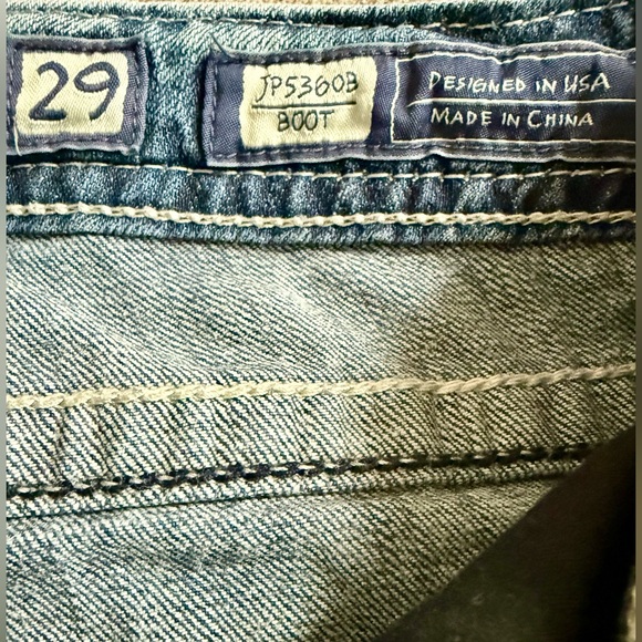 Miss Me Crystal Embellished Fleur-De-Lis Bootcut Mid Rise Jeans - Picture 7 of 8